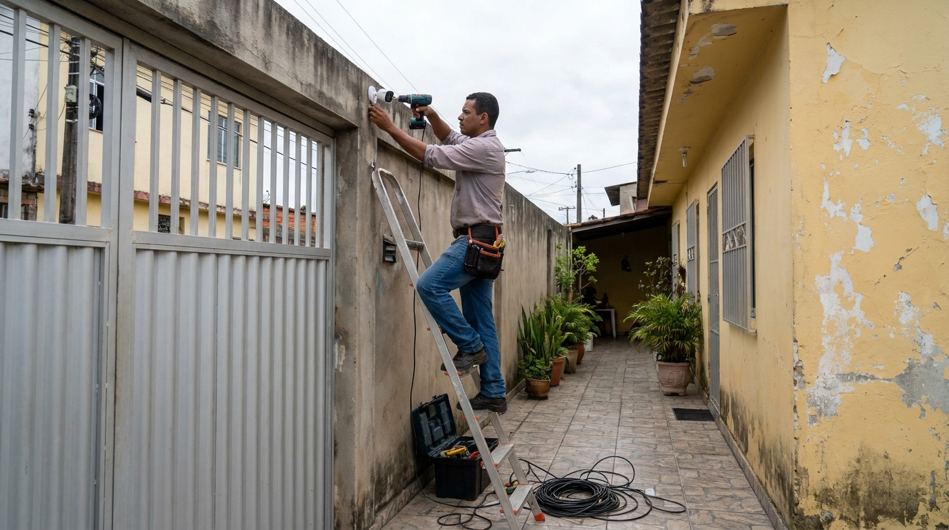 Passagem de cabeamento em Fortaleza‑CE